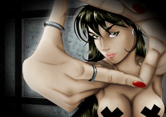 Картинка рисованное люди девушка фон взгляд кольцо