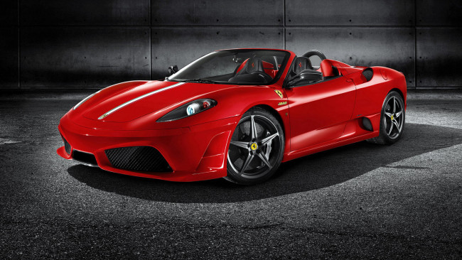 Обои картинки фото автомобили, ferrari, красный, spyder, f430, феррари