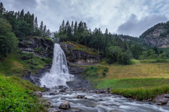 Картинка природа водопады простор