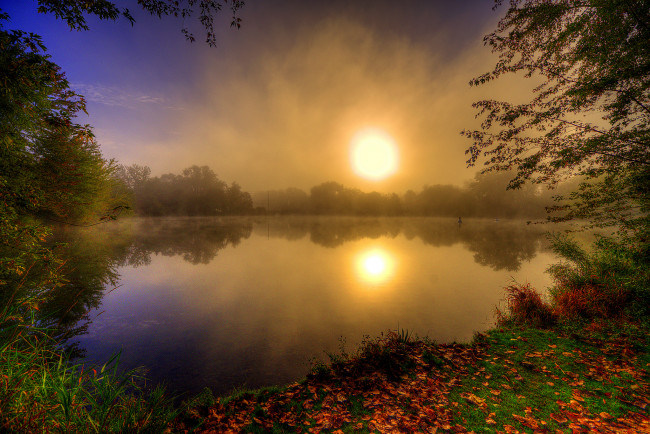 Обои картинки фото природа, восходы, закаты, простор