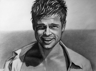 Картинка рисованное люди улыбка взгляд фон мужчина