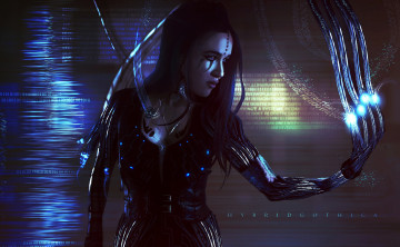 Картинка фэнтези роботы +киборги +механизмы киборг