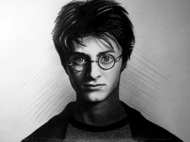 Обои картинки фото рисованное, кино, мужчина, очки, взгляд, фон