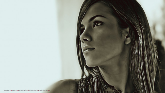 Обои картинки фото календари, компьютерный дизайн, лицо, девушка