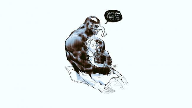 Обои картинки фото рисованное, кино, веном, эдди, брок