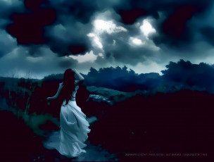 Картинка календари фэнтези тучи девушка природа непогода calendar 2020