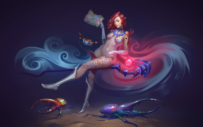 Обои картинки фото фэнтези, девушки, девушка, фон, униформа