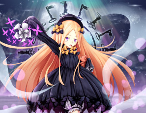 обоя аниме, fate, stay night,  grand order,  apocrypha, девочка, бабочки, ключи