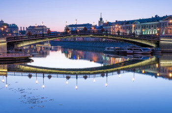 Картинка города -+мосты лужков мост россия москва дома