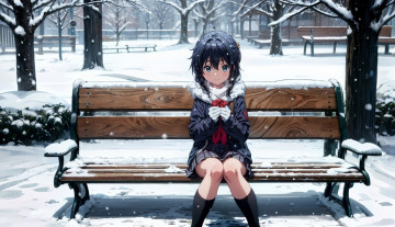 Картинка аниме зима +новый+год +рождество нейросети графика нейроарт ai art нейронные сети рисунки нейро искусство нейрографика graphics neuroart neural networks drawings neuro neurography