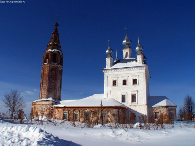 Обои картинки фото судиславский, район, дружба, церковь, иоанна, богослова, города, православные, церкви, монастыри
