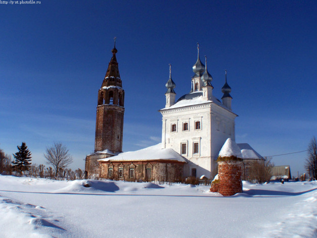 Обои картинки фото судиславский, район, дружба, церковь, иоанна, богослова, города, православные, церкви, монастыри