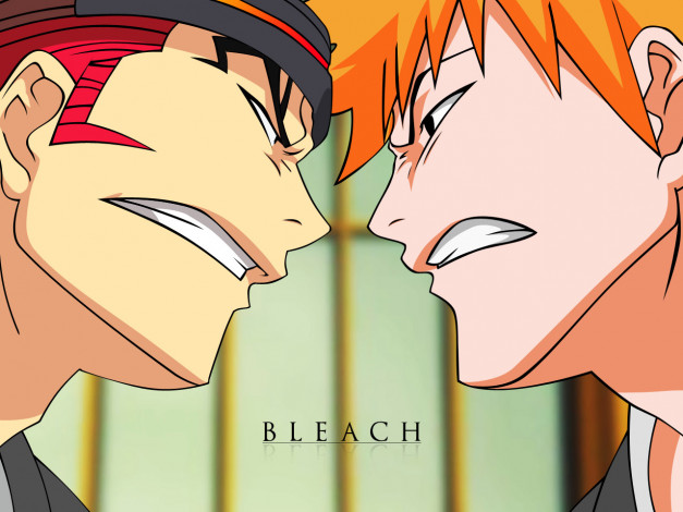 Обои картинки фото renji, vs, ichigo, аниме, bleach