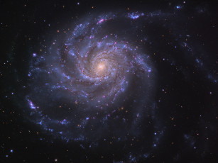 Картинка m101 космос галактики туманности