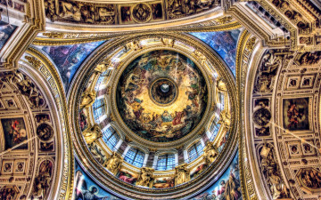 Картинка интерьер убранство роспись храма