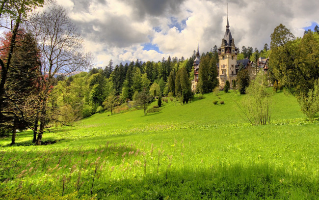Обои картинки фото peles, castle, sinaia, romania, города, замок, пелеш, румыния