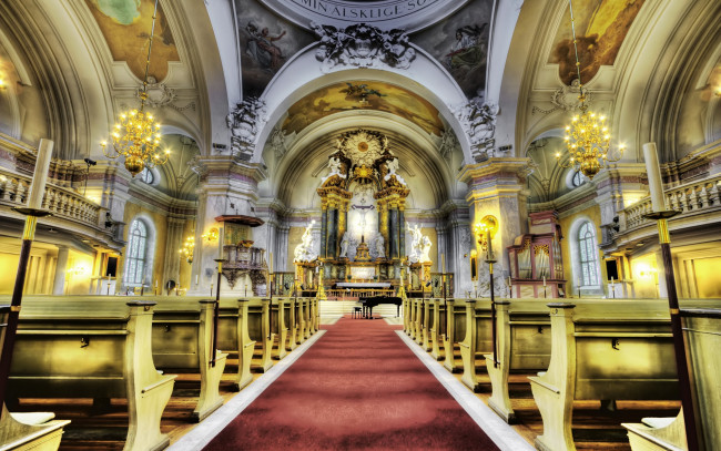 Обои картинки фото интерьер, убранство, роспись, храма