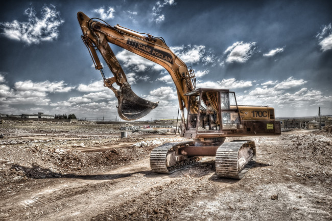 Обои картинки фото техника, экскаваторы, дорога