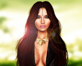 Картинка 3д+графика portraits+ портрет брюнетка