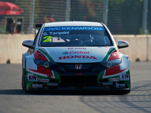 Картинка спорт автоспорт скорость 2014 трасса civic honda wtcc
