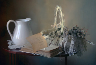 Картинка разное канцелярия +книги кувшин книга верба