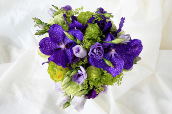 Картинка цветы букеты +композиции эустома розы орхидеи