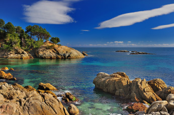 обоя природа, побережье, скалы, море