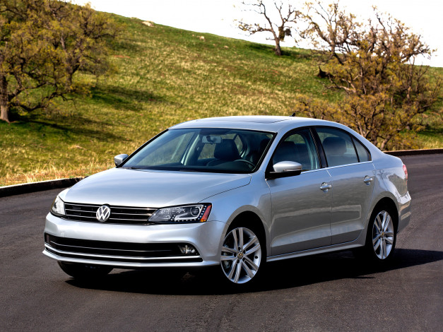 Обои картинки фото автомобили, volkswagen, 1b, серый, typ, us-spec, jetta, 2015