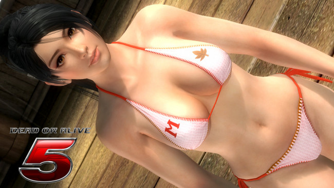 Обои картинки фото видео игры, dead or alive 5, купальник, взгляд, девушка