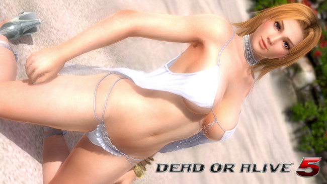 Обои картинки фото видео игры, dead or alive 5, купальник, взгляд, девушка