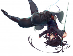 Картинка аниме log+horizon воин девушка клинок оружие доспех pekoneko akatsuki