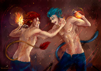 Картинка разное арты арт гримджоу блич куросаки ичиго парни аниме