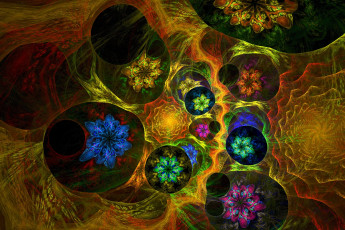 Картинка 3д+графика абстракция+ abstract абстракция фрактал цветы звёзды спирали завихрение узоры