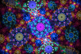 Картинка 3д+графика фракталы+ fractal орнамент круги бесконечность узоры