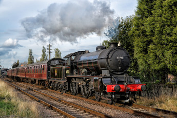 Картинка техника паровозы железная дорога рельсы паровоз