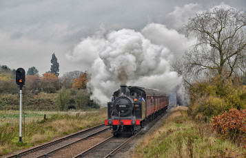 Картинка техника паровозы железная дорога рельсы паровоз