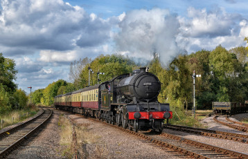Картинка техника паровозы железная дорога рельсы паровоз