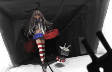 Картинка аниме kantai+collection kantai collection rensouhou-chan shimakaze kancolle арт девушка робот newnand