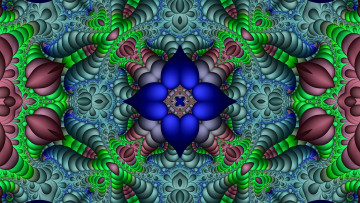 Картинка 3д+графика фракталы+ fractal цвета фон узор