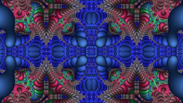 Картинка 3д+графика фракталы+ fractal цвета фон узор