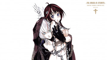 Картинка аниме seikon+no+qwaser заколка перья крыло куртка ошейник замок мужчина цепь кольцо девушка oribe mafuyu aleksander nikolaevich hell