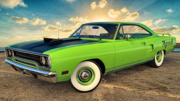 обоя автомобили, 3д, plymouth, 1970г
