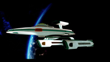 обоя космос, арт, планета, вселенная, полет, космический, корабль