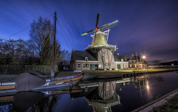 Картинка разное мельницы мельница река