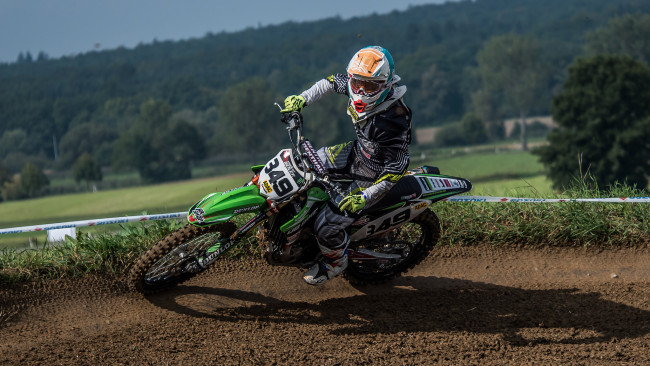 Обои картинки фото спорт, мотокросс, байк, гонщик, экипировка