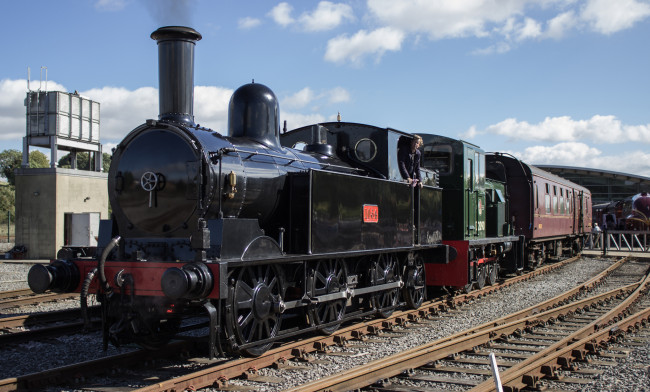 Обои картинки фото техника, паровозы, паровоз, рельсы, дорога, железная