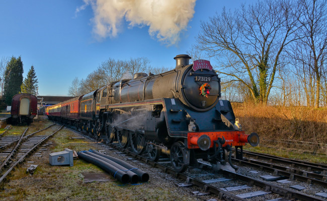 Обои картинки фото техника, паровозы, железная, дорога, рельсы, паровоз