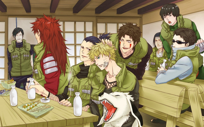 Обои картинки фото разное, арты, наруто, парни, арт