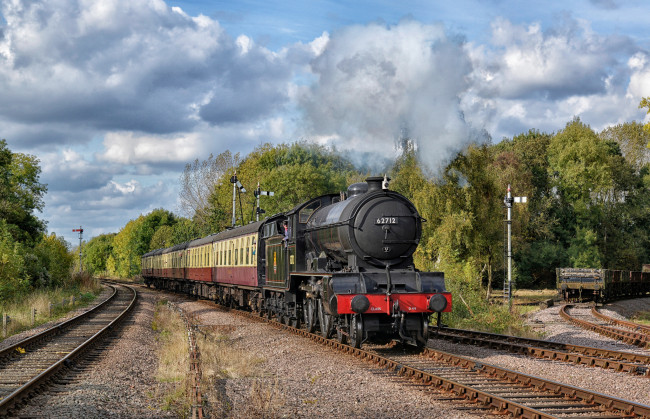 Обои картинки фото техника, паровозы, железная, дорога, рельсы, паровоз