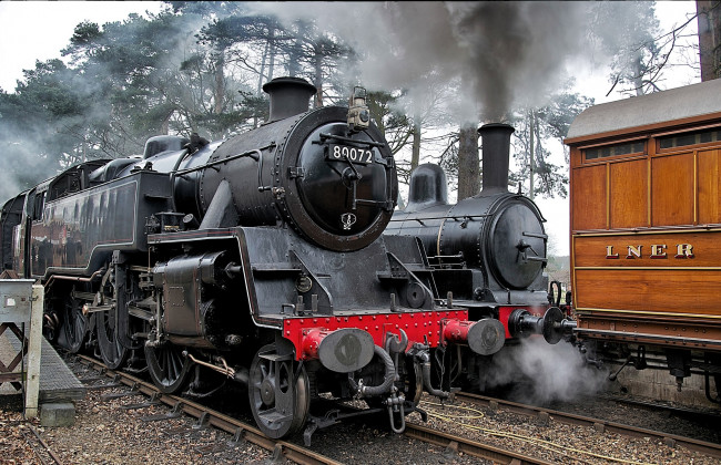 Обои картинки фото техника, паровозы, паровоз, рельсы, дорога, железная